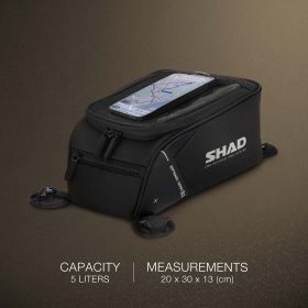 Borsa serbatoio moto SHAD SL12M nero 5L fissaggio magnetico