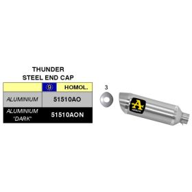 ARROW Street Thunder Aluminum Slip-On with Catalytic Connector for KTM DUKE 125