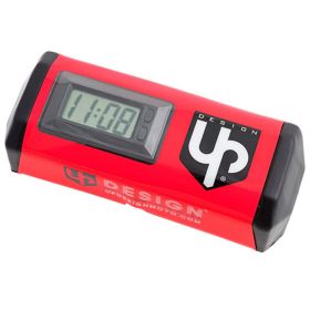 Paracolpi manubrio rosso Up Design con orologio