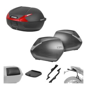 SHAD Komplettset SH47 rot und SH36 carbon für CFMOTO 450 MT