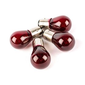 Kit 4 Lampadine Fanalino / Freno STR8 BAY15D 12 V 21/5 W Rosso