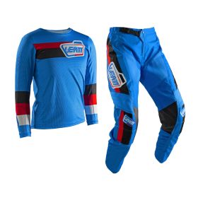 LEATT Moto 3.5 Ride Kinder Set Pitboard Royal Blau Trikot und Hose
