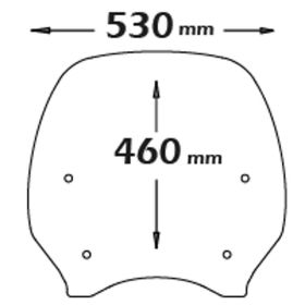 ISOTTA carénage fumé clair 460x530mm pour HONDA sh