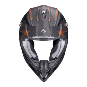 Casco motocross Scorpion EXO VX-16 EVO AIR Patriot argento rame