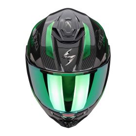 Casco integrale Scorpion EXO-1500 CARBON AIR Platted nero verde