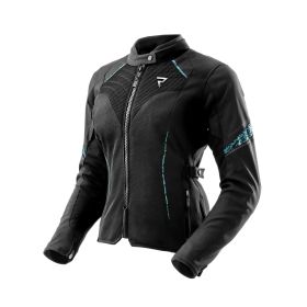 Giacca moto donna REBELHORN JAX nera/menta