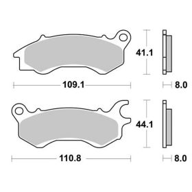 Jeu de plaquettes de frein SBS composé fritté 962SP