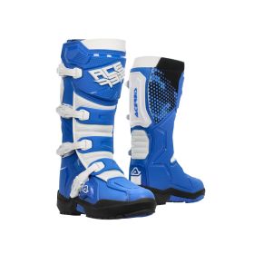 ACERBIS Motorradstiefel genehmigt Klaue blau/weiß Verschluss 4 Haken