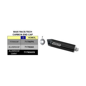 ARROW Maxi Race Tech Slip-On Rennsportauspuff Dunkel Aluminium Verbindung für BMW K 1300 S