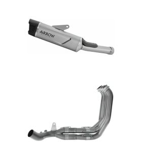 Arrow Indy Race EVO Titan-Auspuff mit Carb-Endkappe und Sammler für Honda CB 1000 Hornet