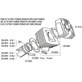 POLINI Thermal Group D.46 stroke 39 cast iron cylinder