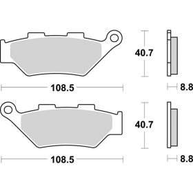 Plaquettes de frein SBS paire composé fritté 983HS pour BENELLI