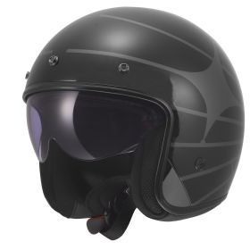 Casco jet LS2 OF601 BOB II COSMIC nero grigio