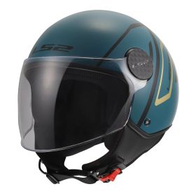 Casque jet LS2 OF558 SPHERE LUX II MINIM bleu vert eau