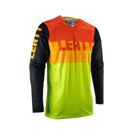 Maillot motocross LEATT Moto 4.5 Lite Citrus rouge jaune filet élastique