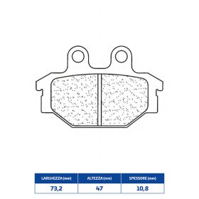 Jeu de plaquettes de frein arrière CL BRAKES 1147X59 en composé fritté