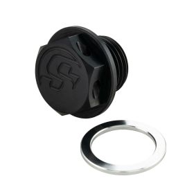 Vis de respiration d'huile SIP M16x1,5mm en aluminium noir mat pour Lambretta 125 LI