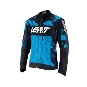 LEATT Moto 4.5 X-Flow Summer jacket blue black white breathable