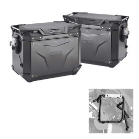 Kit valigie GIVI OUTBACK EVO SMART nero per TRIUMPH Tiger 800 / XC / XR