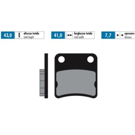 POLINI ORIGINAL brake pad pair 43x41x7.7 mm