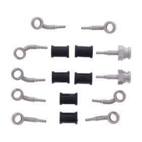 JMP 5 Stahlbremsleitung Kit HBF-7708-V Silber für Suzuki GSF 650