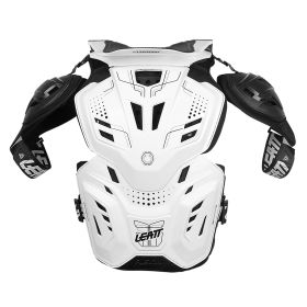 Pettorina moto LEATT Fusion 3.0 bianco nero certificazione CE