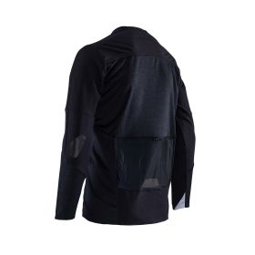 LEATT All-Mountain 5.0 MTB-Trikot schwarz WarmYarn-Gewebe winddicht UPF 50+