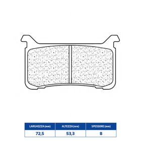 Jeu de plaquettes de frein CL BRAKES 1252XBK5 en composé fritté pour HONDA