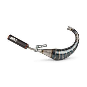 Silencieux complet Stage6 R/T 70-80cc Noir/Orange Derbi