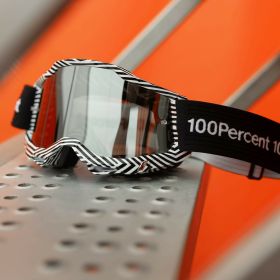 100% ACCURI 2 SAMBA Motocrossmaske Silber Spiegel Linse