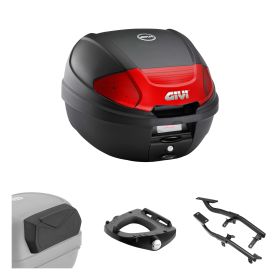 GIVI E300N2B Kit de Top Case Noir Rouge 30L pour YAMAHA MT07