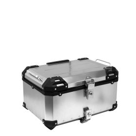 Bauletto X-PROR in Alluminio 55 Litri colore Silver con Piastra Universale