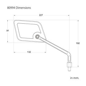 Universal Black HANDLEBAR Mirror DAYTONA 80994