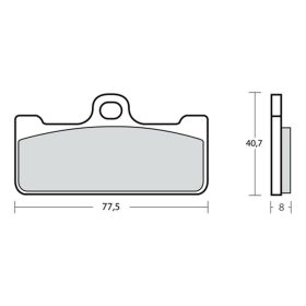 Plaquettes de frein frittées BREMBO Z04 M028Z04 paire piste APRILIA