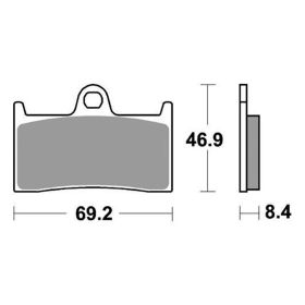 Plaquettes de frein SBS Racing composé fritté 966DS-2 pour YAMAHA