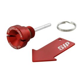 SIP SERIE PORDOI Rote matte anodisierte Motorölfüllschrauben für Vespa ET4/LX/LXV