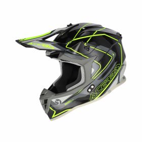Casco cross ACERBIS Linear 22-06 Graphic nero/giallo fluo