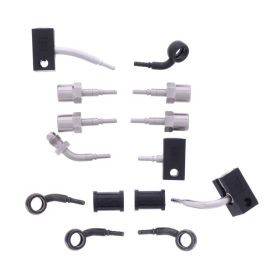 JMP 6 Stahlbremsleitungen HBF-4745-V-MBK Schwarz für Kawasaki ZZR 1400
