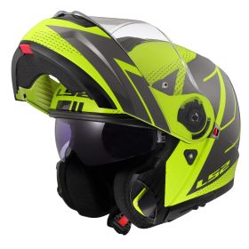 Casco Modulare LS2 FF908 STROBE II Code Giallo Hi-Viz Lucido Grigio