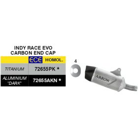 Marmitta Slip-On ARROW omologata Indy Race EVO titanio carbon cap per CF Moto 450 MT