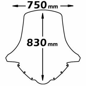 ISOTTA Hochwindschild 830x750mm für SUZUKI Burgman k7