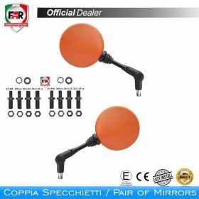Coppia specchietti manubrio omologati FAR 0257A/0257A universali