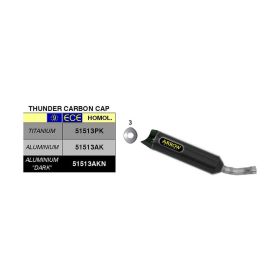 ARROW Thunder Dark Aluminium Slip-On Rennsportauspuff und Sammler für Yamaha MT 125