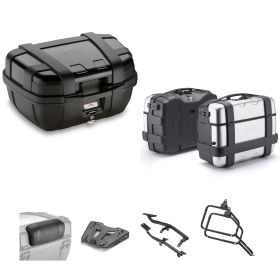 GIVI TREKKER valise supérieure noire 52/33L pour MOTO GUZZI V85 TT