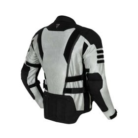 REBELHORN SCANDAL II Men’s Motorcycle Jacket Silver/Black