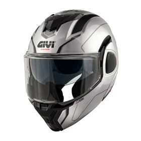 Casco modulare reversibile GIVI X36 Fiber Pulse argento nero grigio