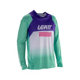 Maillot motocross LEATT Moto 4.5 Lite violet vert filet élastique