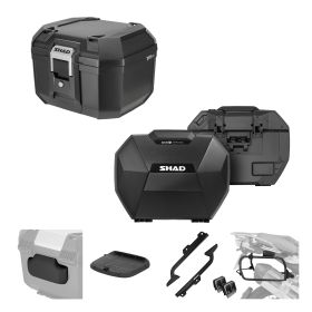 SHAD Complete kit TR41 black and SH38X carbon for SUZUKI V-Strom 800 SE/DE/TECH