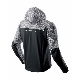 Giacca moto uomo REBELHORN SLASH SPIDER nera/bianca softshell