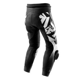 Pantaloni moto uomo in pelle REBELHORN INFERNO neri/bianchi